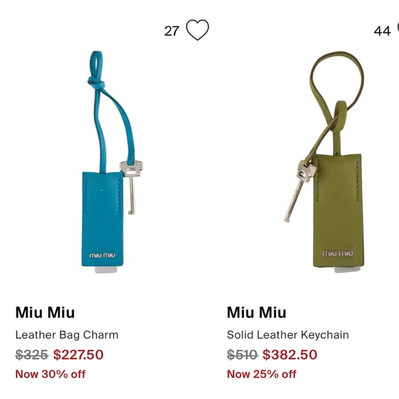 Miu Miu Pink Leather Bag Charm / Keychain - Picture 12 of 12